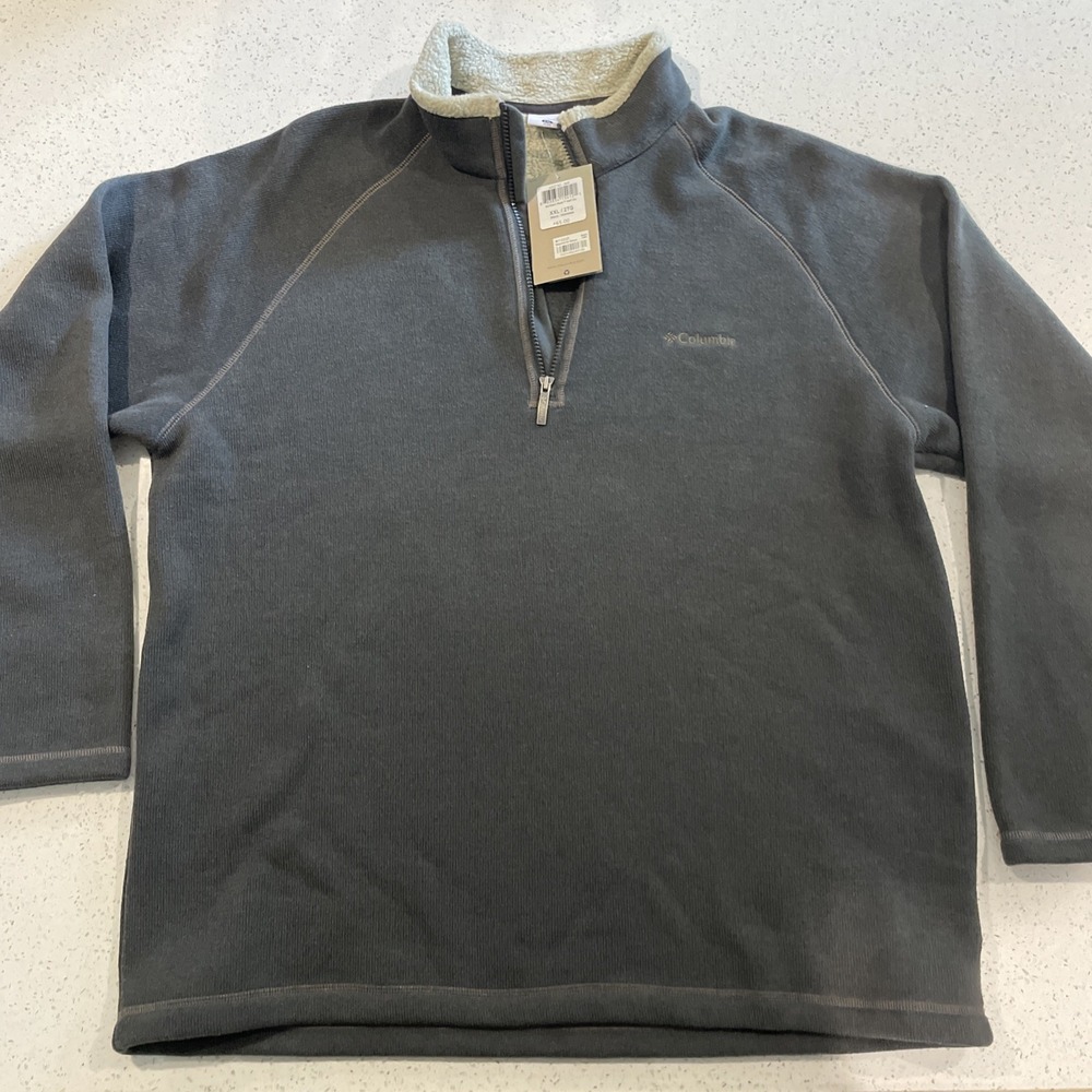 Columbia Northern Peak 1/2 Zip Fleece Sweater Jacket Size XXL Gray NWT
